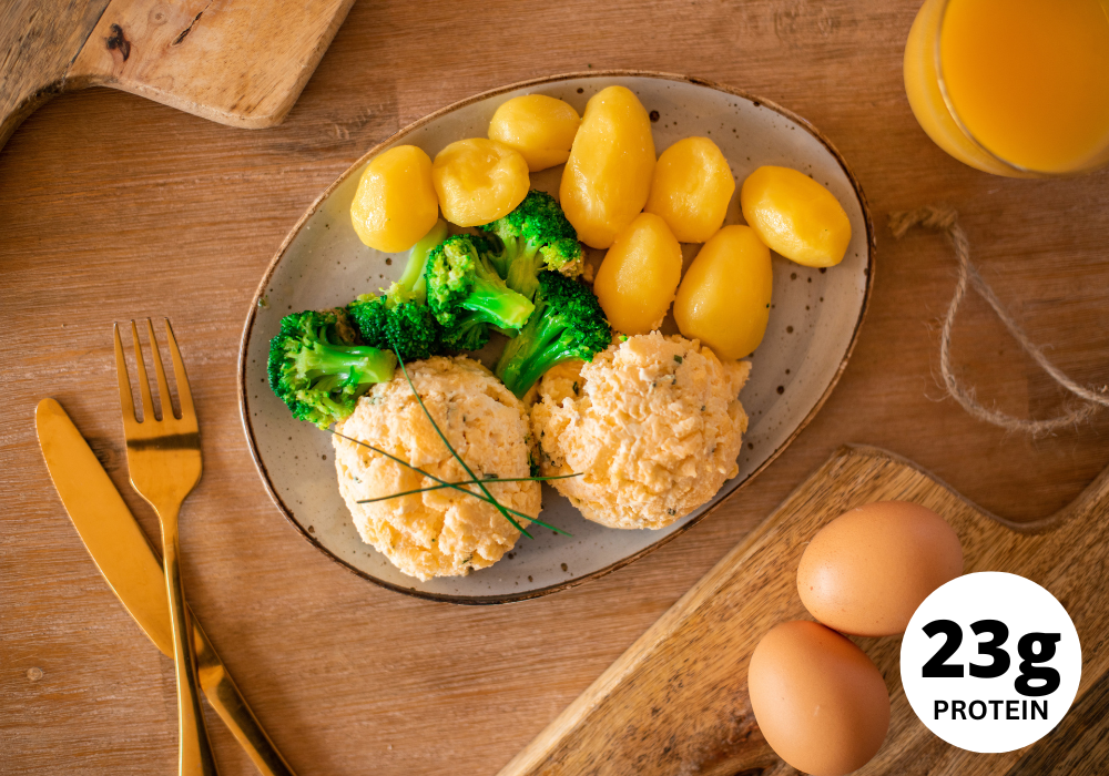 Scrambled eggs with potatoes