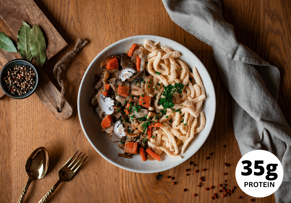 NES Spätzle mit Rinderstreifen