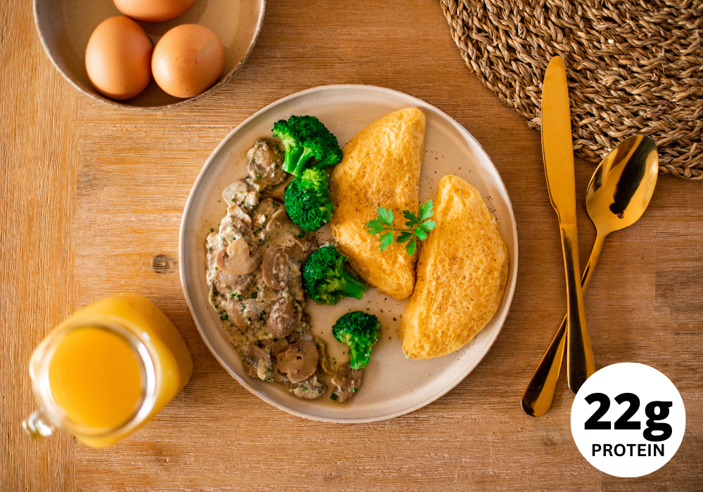 NEM Omelette with mushroom cream sauce (0,00€)